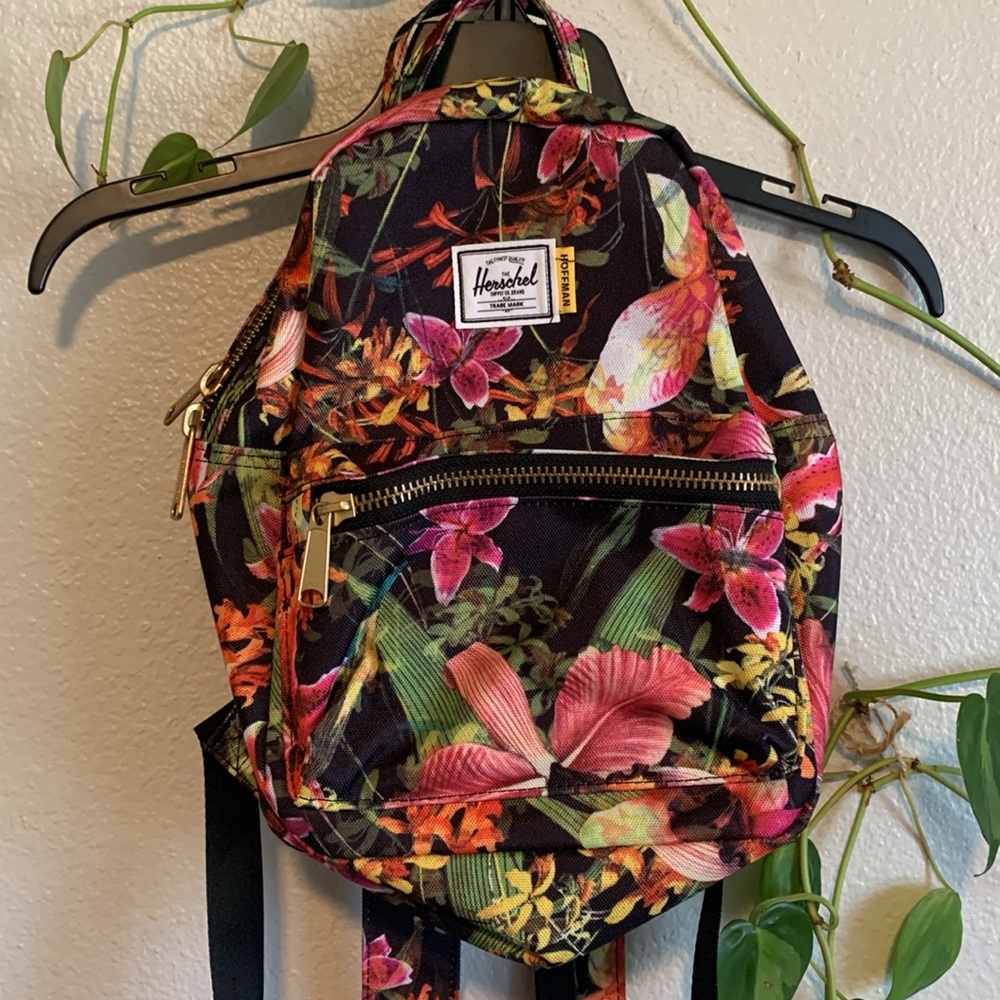 NWOT HERSCHEL X Hoffman Nova Mini Backpack Floral print bag - Picture 3 of 16